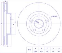 Диск тормозной TG-43512-20710/RN1142V *Ti•GUAR