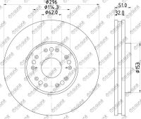 Диск тормозной правый TG-BDP0017/43512-53010 *Ti•GUAR (перфорированный)