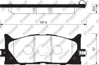 Тормозные колодки TG-734C/PN1521 (КЕРАМИКА)* Ti·GUAR