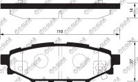 Тормозные колодки TG-0600C/PN7501 (КЕРАМИКА)* Ti·GUAR