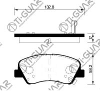 Тормозные колодки TG-0537C/PN-0537 (КЕРАМИКА)* Ti·GUAR