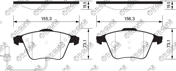 Тормозные колодки TG-0352/PN0352W* Ti·GUAR